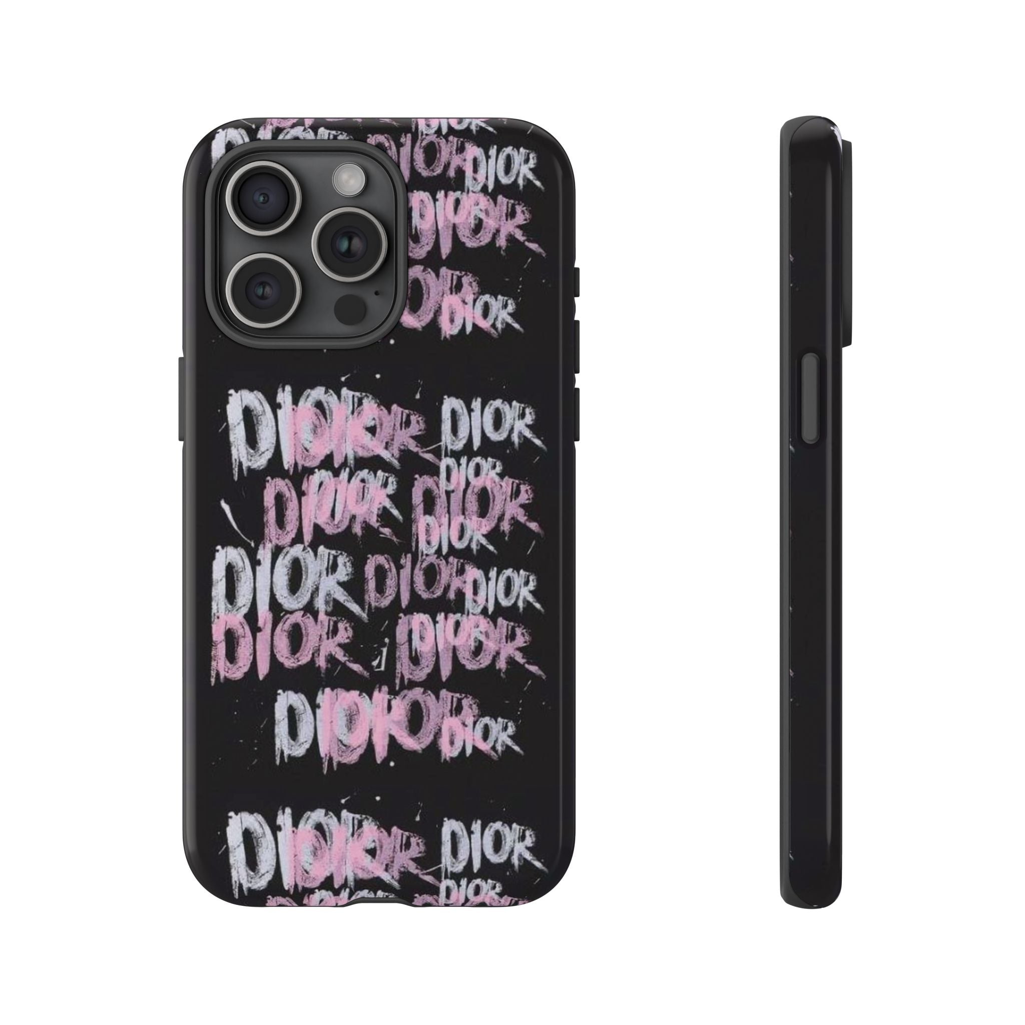 Phone Case — Pink Graffiti 'DIOR' Printify