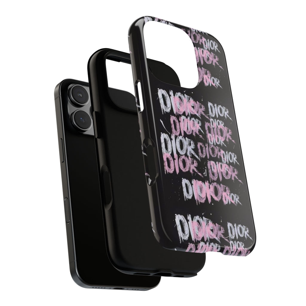 Phone Case — Pink Graffiti 'DIOR' Printify