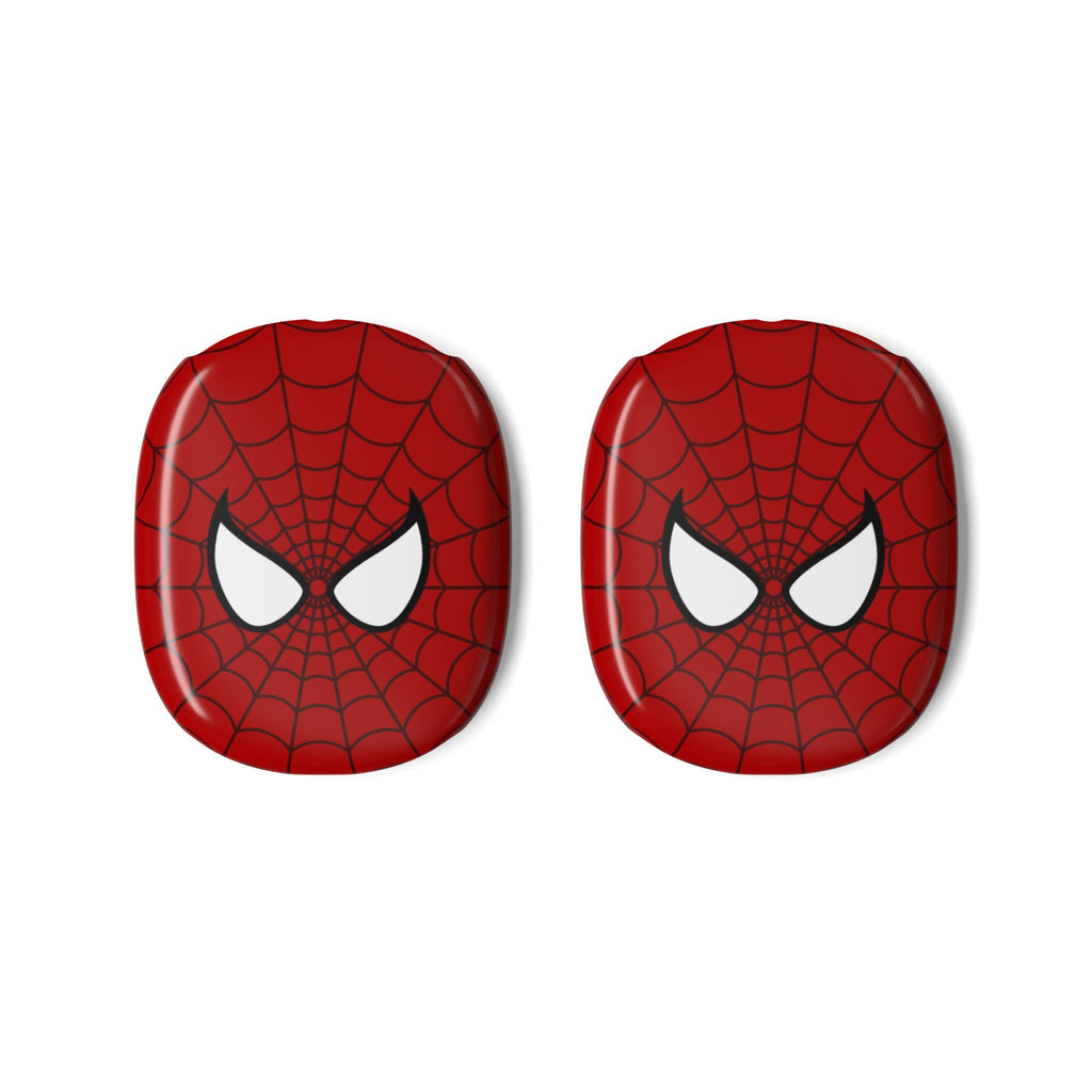 Spiderweb Mask AirPod Max Case – Red Comic Hero Earcup Covers Printify