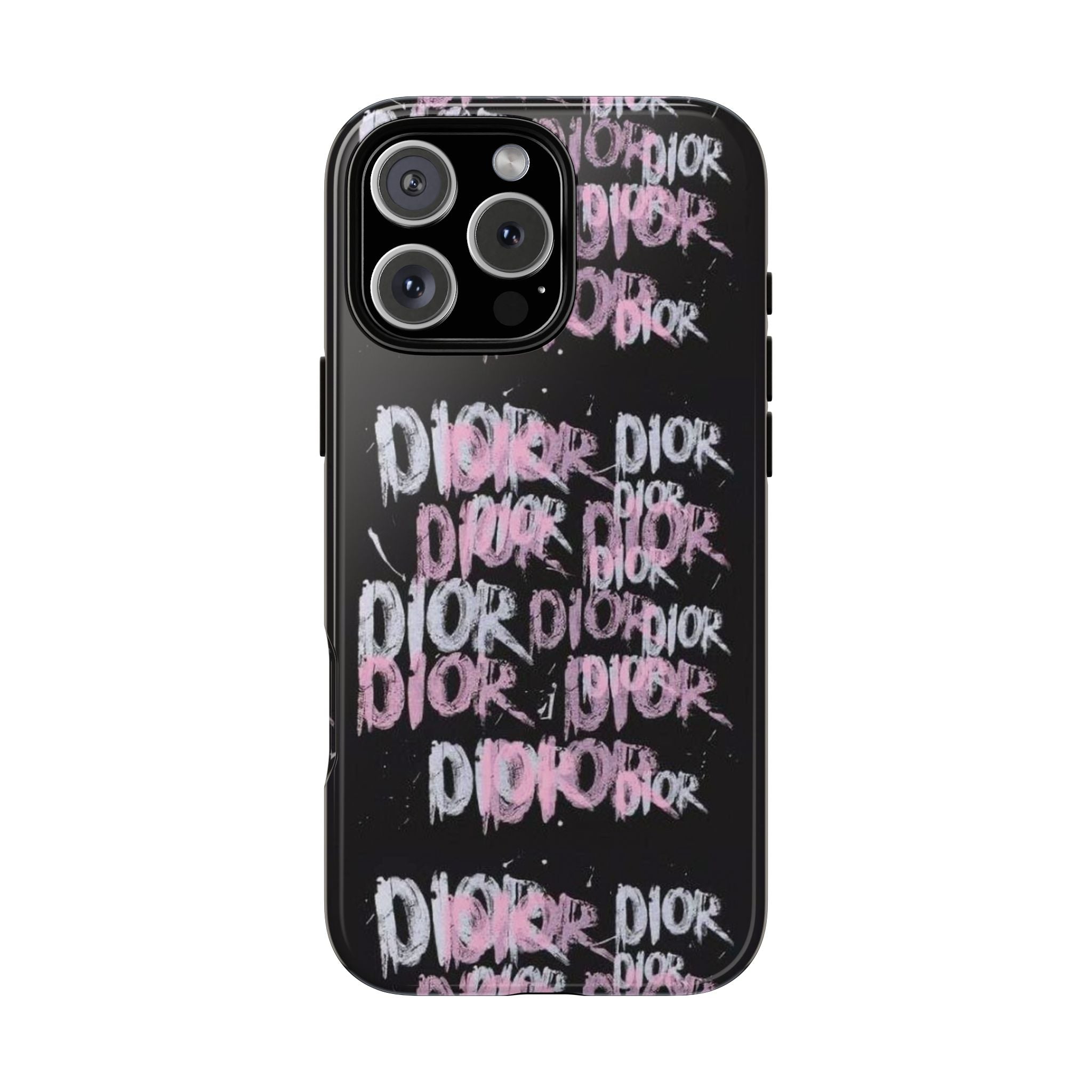Phone Case — Pink Graffiti 'DIOR' Printify