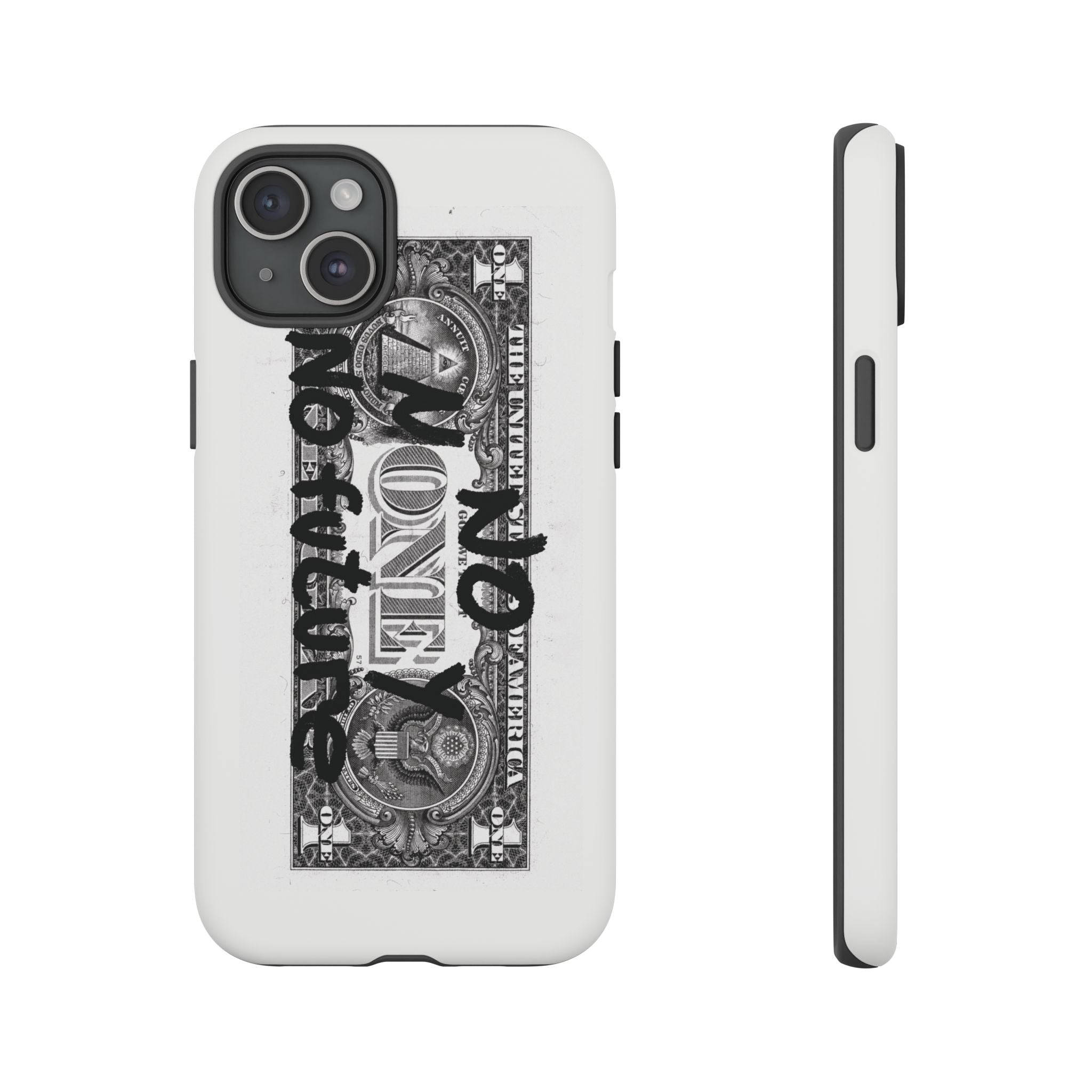 Phone Case — 'No Money No Future' Dollar Bill Printify