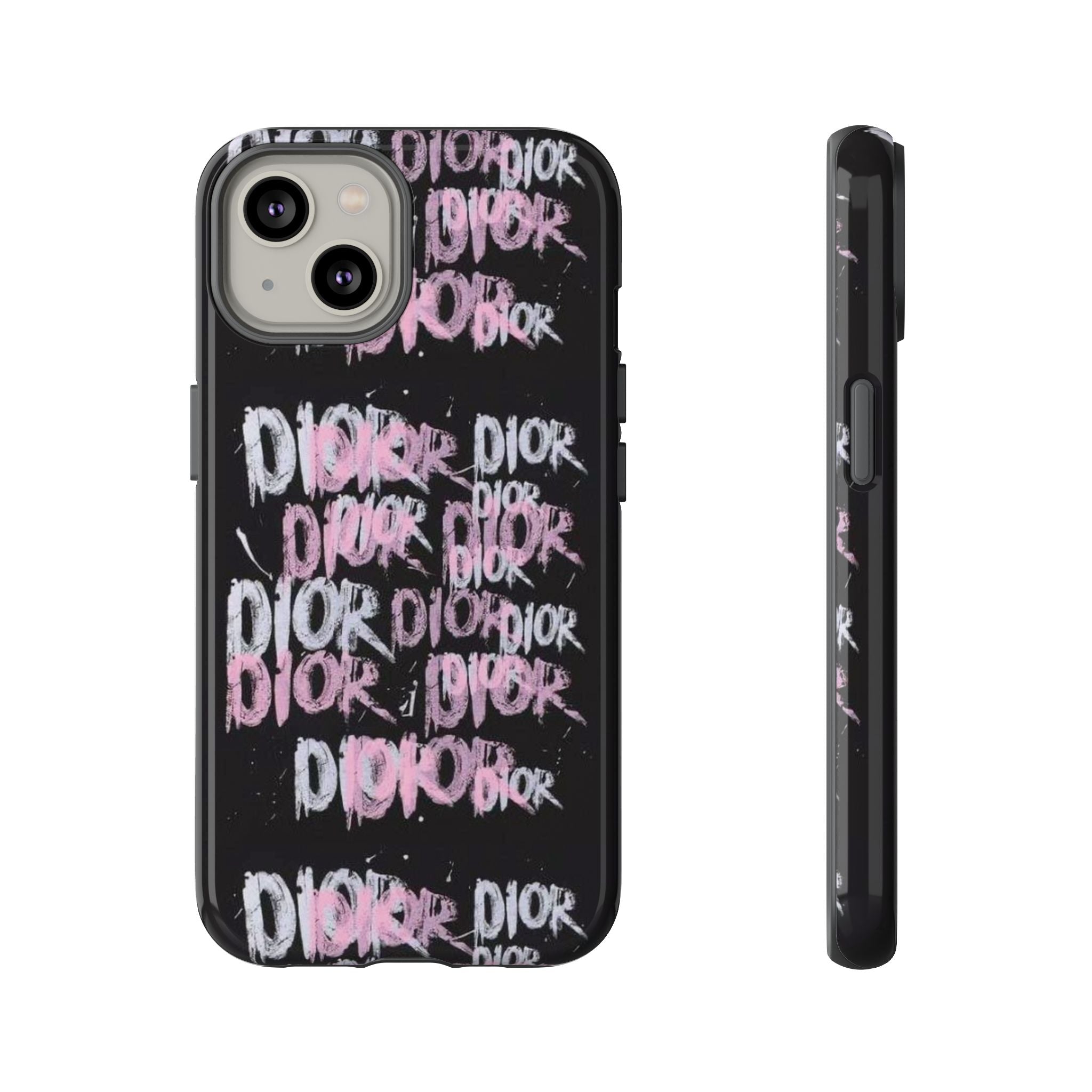 Phone Case — Pink Graffiti 'DIOR' Printify