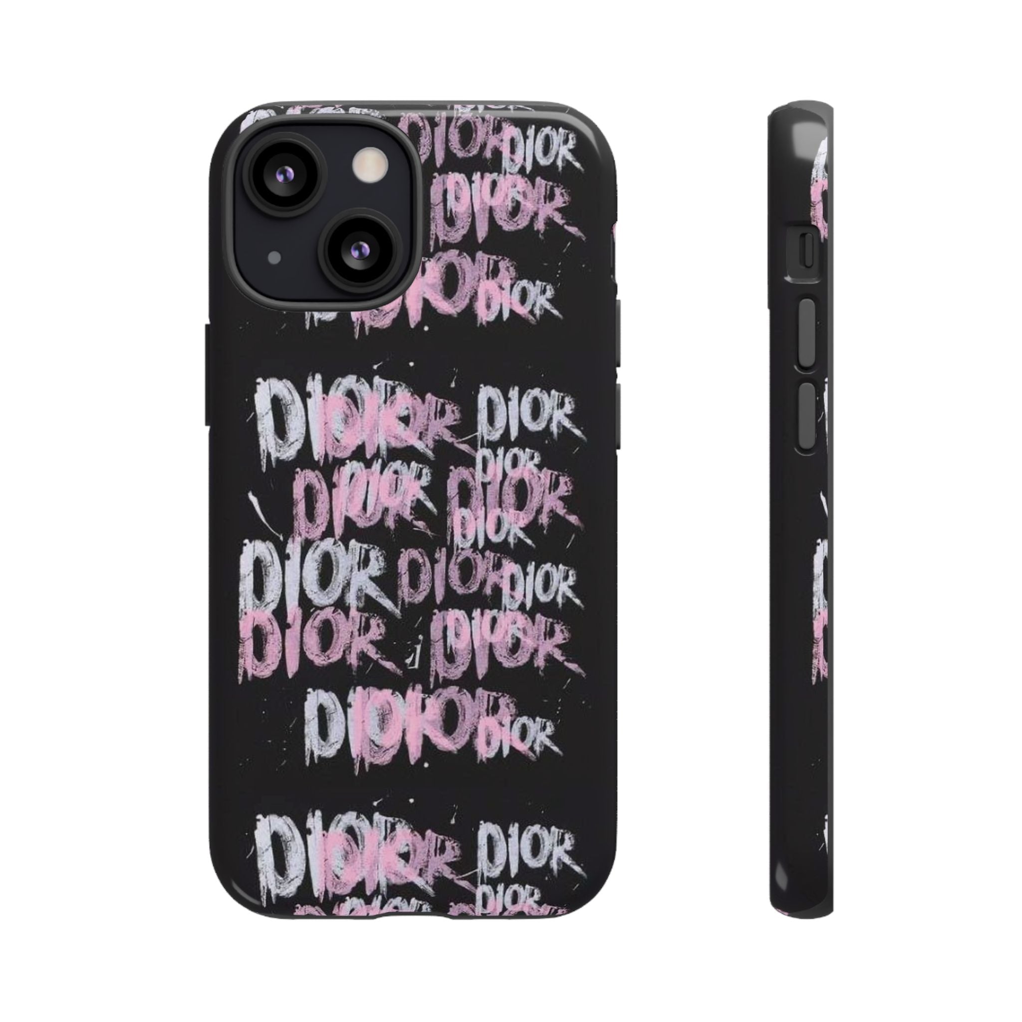 Phone Case — Pink Graffiti 'DIOR' Printify