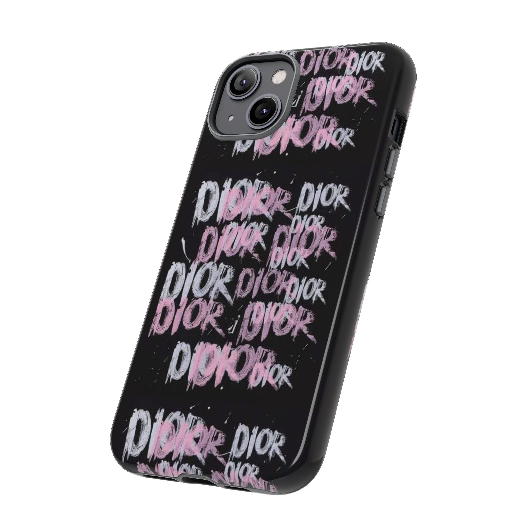 Phone Case — Pink Graffiti 'DIOR' Printify