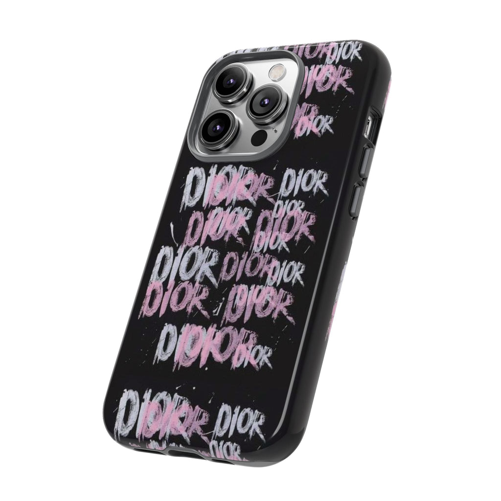 Phone Case — Pink Graffiti 'DIOR' Printify