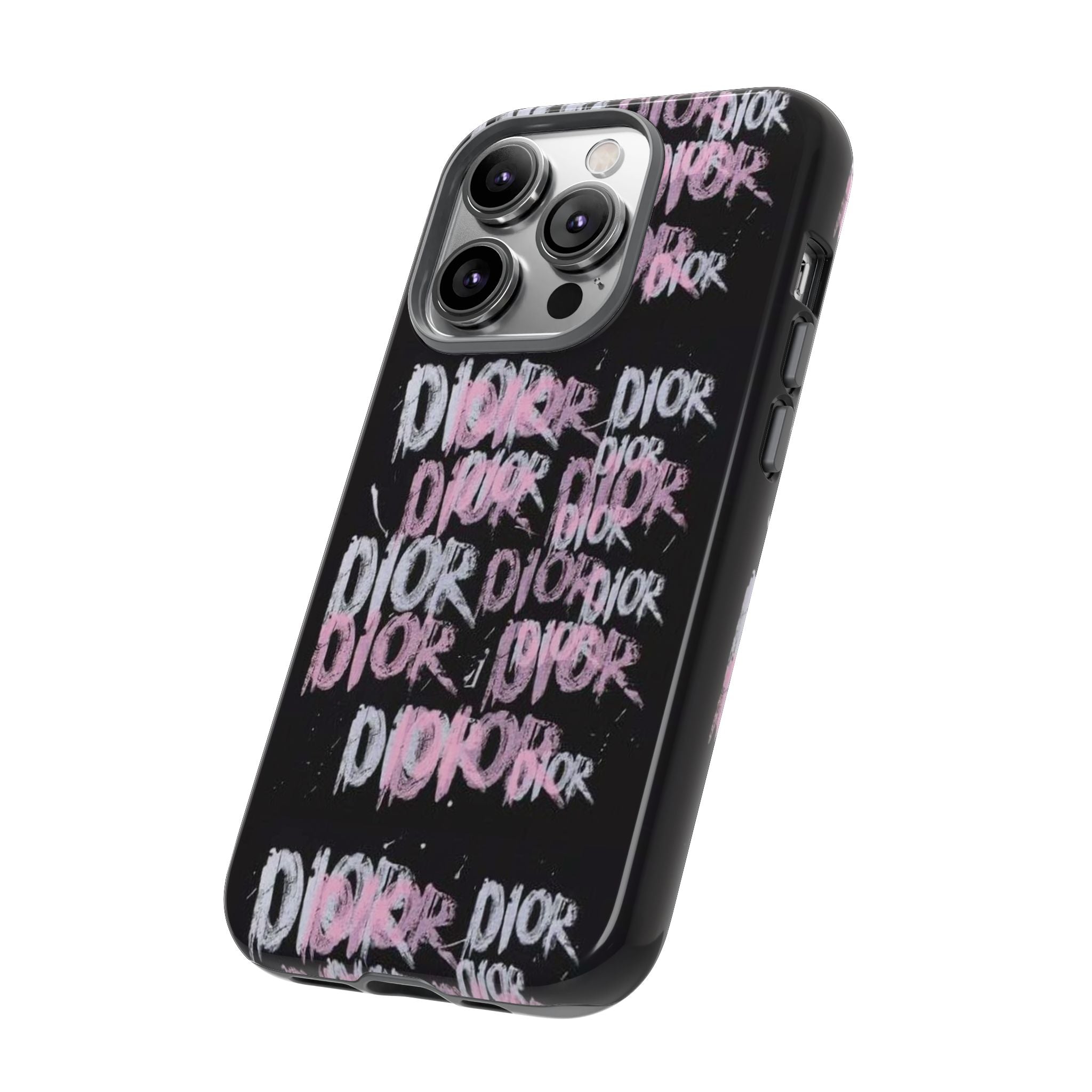 Phone Case — Pink Graffiti 'DIOR' Printify