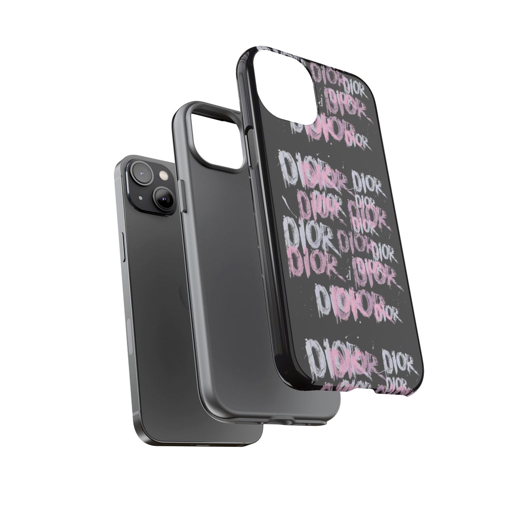 Phone Case — Pink Graffiti 'DIOR' Printify