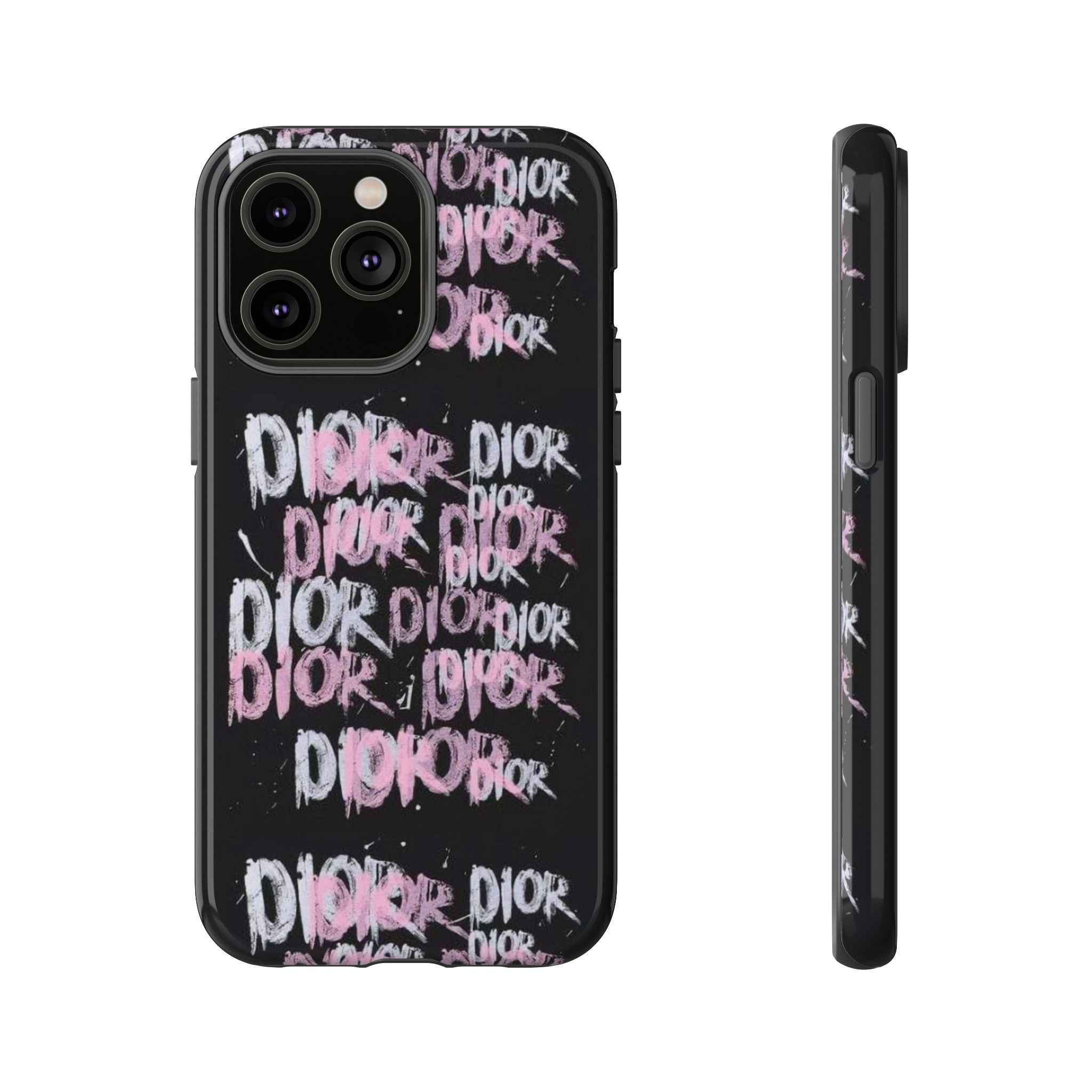 Phone Case — Pink Graffiti 'DIOR' Printify