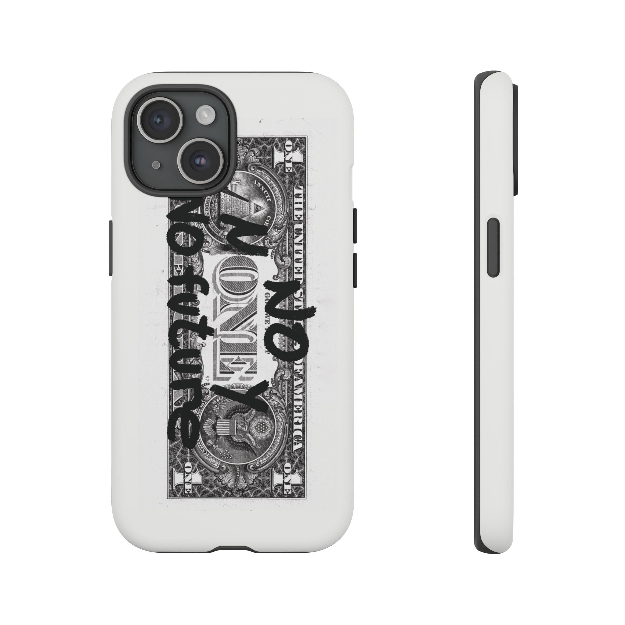 Phone Case — 'No Money No Future' Dollar Bill Printify