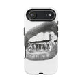 Phone Case — Black & White Grillz Lips Design