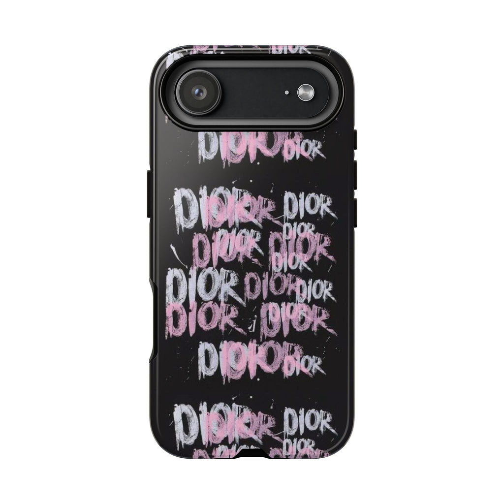 Phone Case — Pink Graffiti 'DIOR' Printify