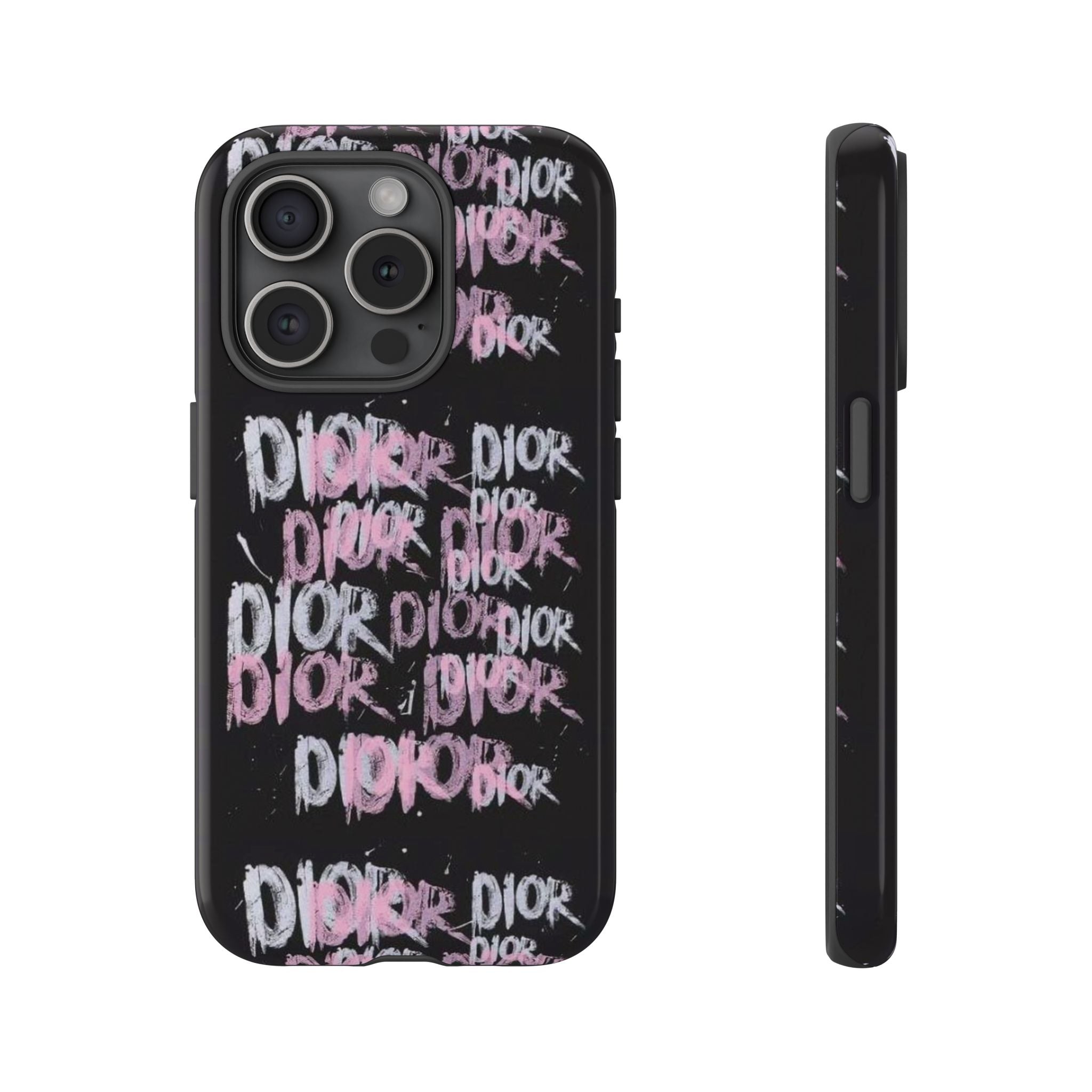 Phone Case — Pink Graffiti 'DIOR' Printify