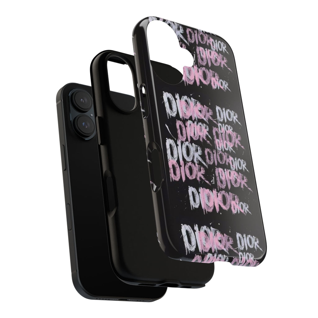 Phone Case — Pink Graffiti 'DIOR' Printify