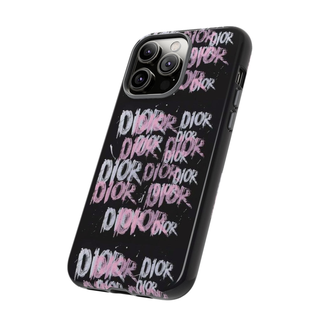 Phone Case — Pink Graffiti 'DIOR' Printify