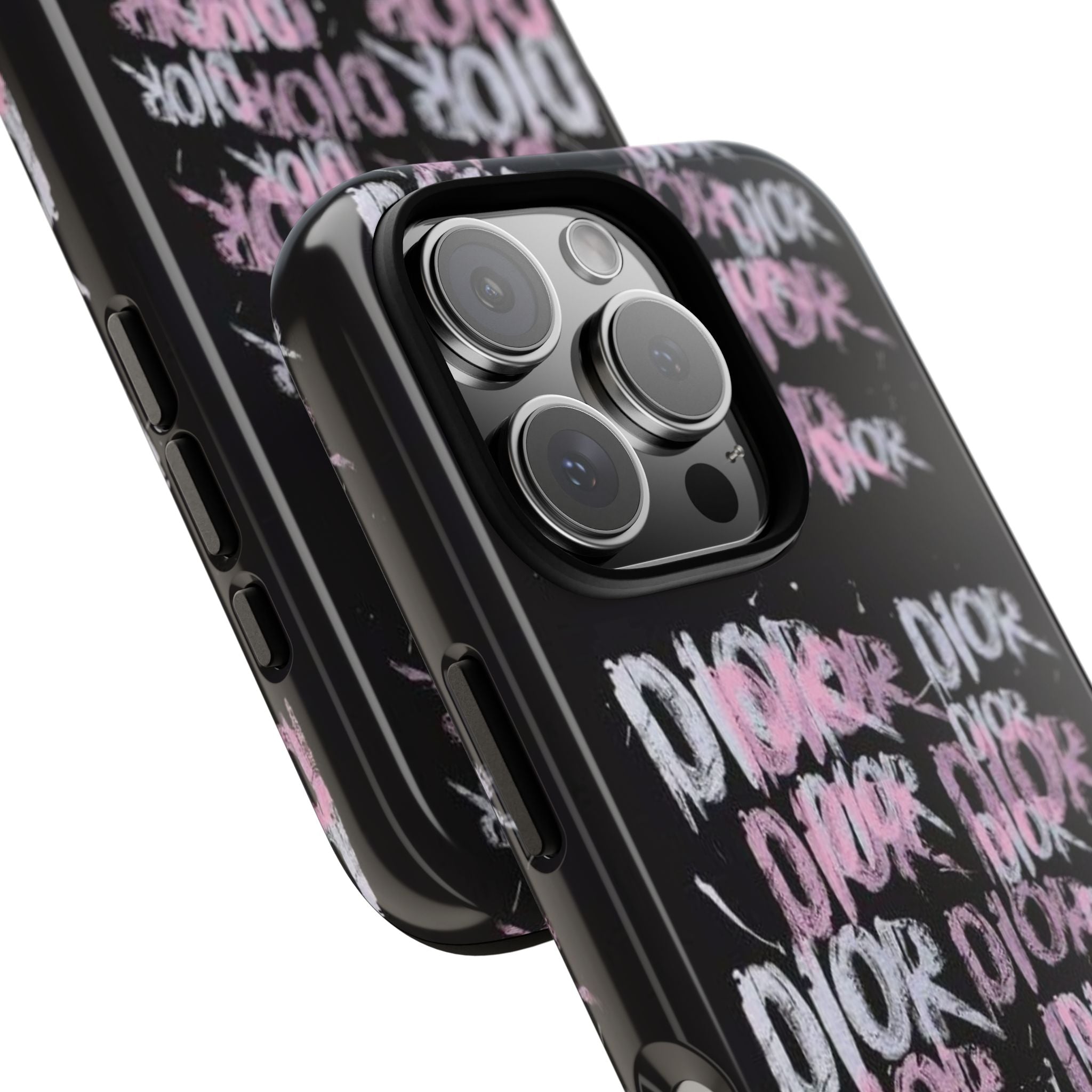 Phone Case — Pink Graffiti 'DIOR' Printify