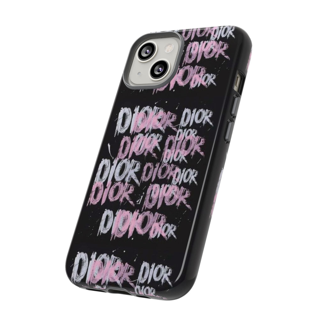 Phone Case — Pink Graffiti 'DIOR' Printify