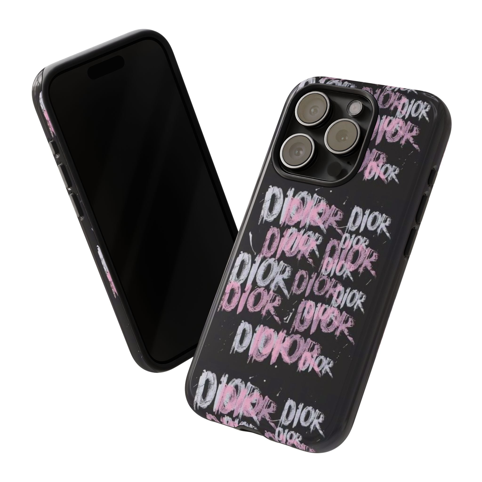 Phone Case — Pink Graffiti 'DIOR' Printify