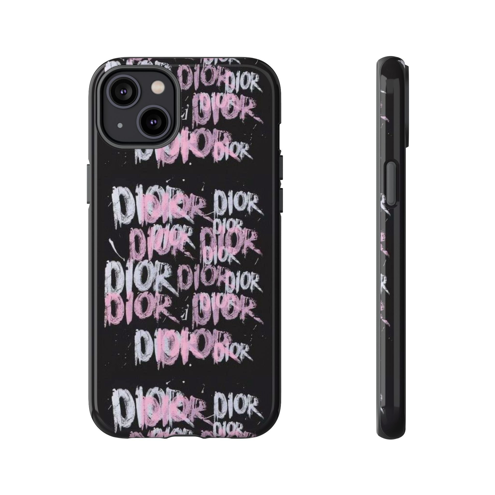 Phone Case — Pink Graffiti 'DIOR' Printify