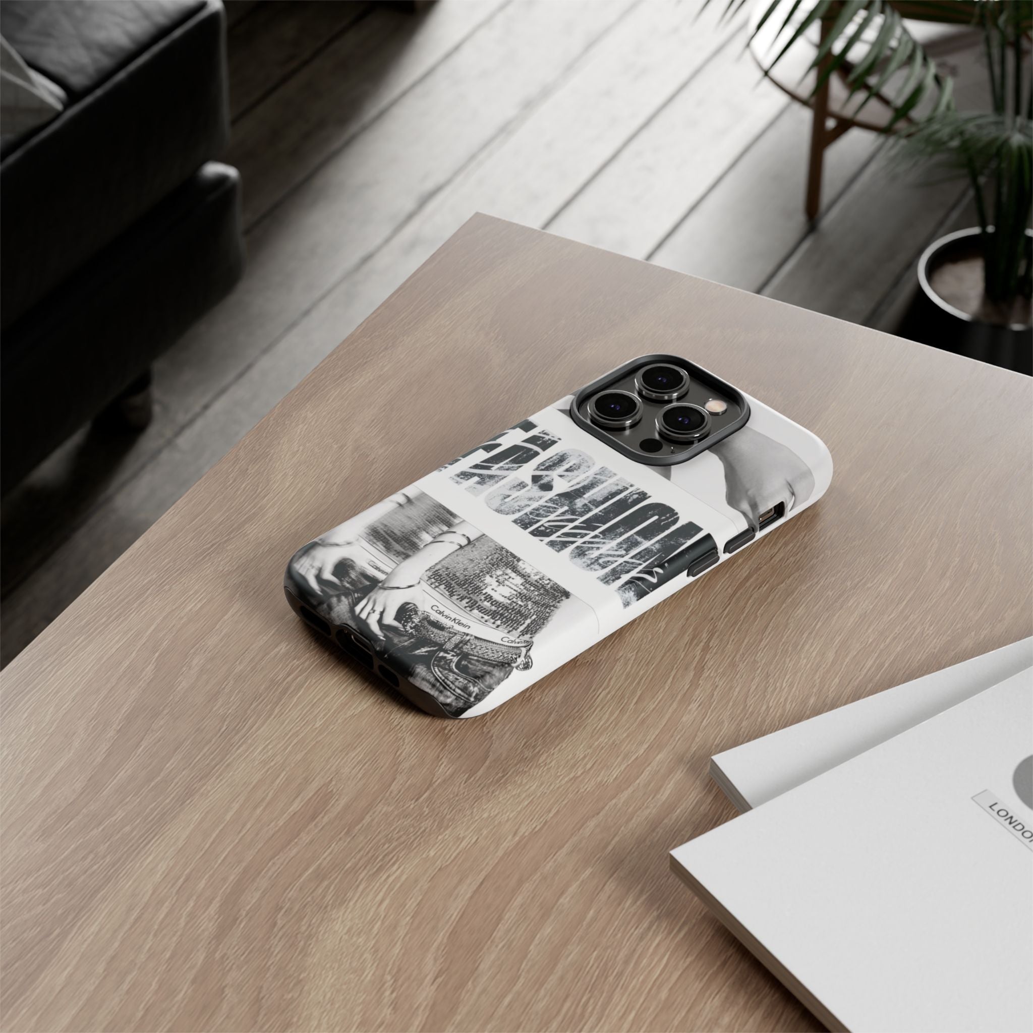 Tough Cases – Grunge Black & White 'Rebellion' Protective Phone Case