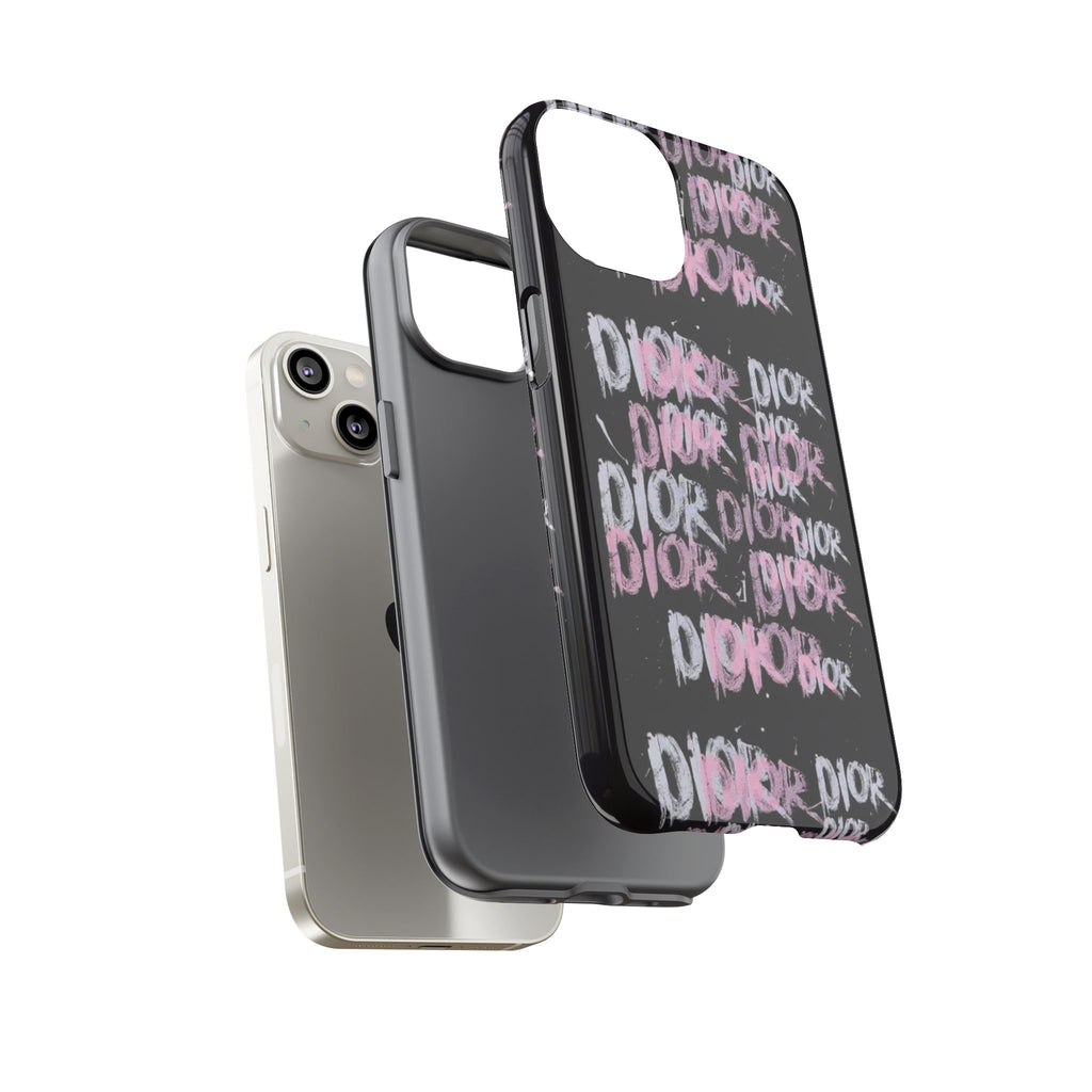 Phone Case — Pink Graffiti 'DIOR' Printify