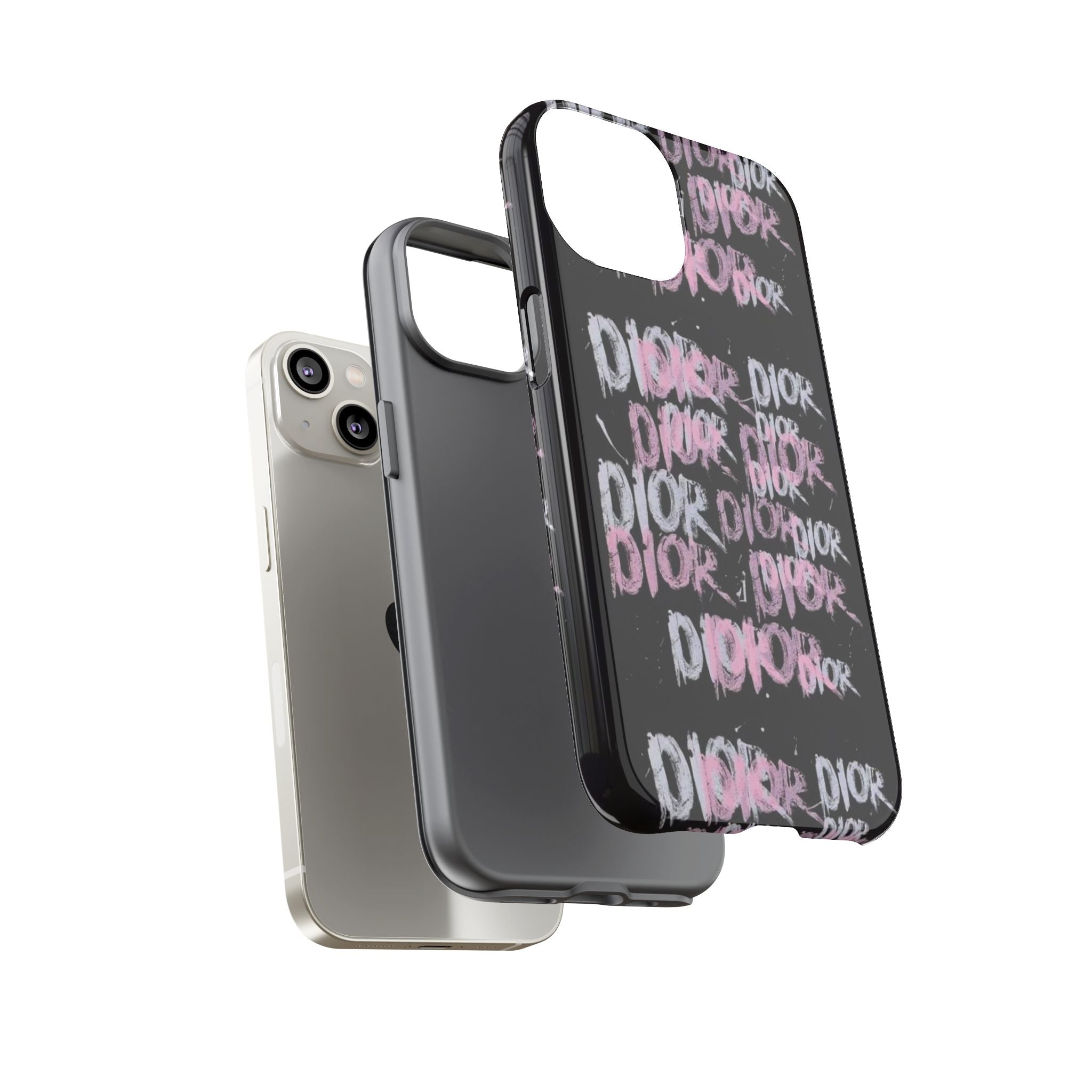 Phone Case — Pink Graffiti 'DIOR' Printify