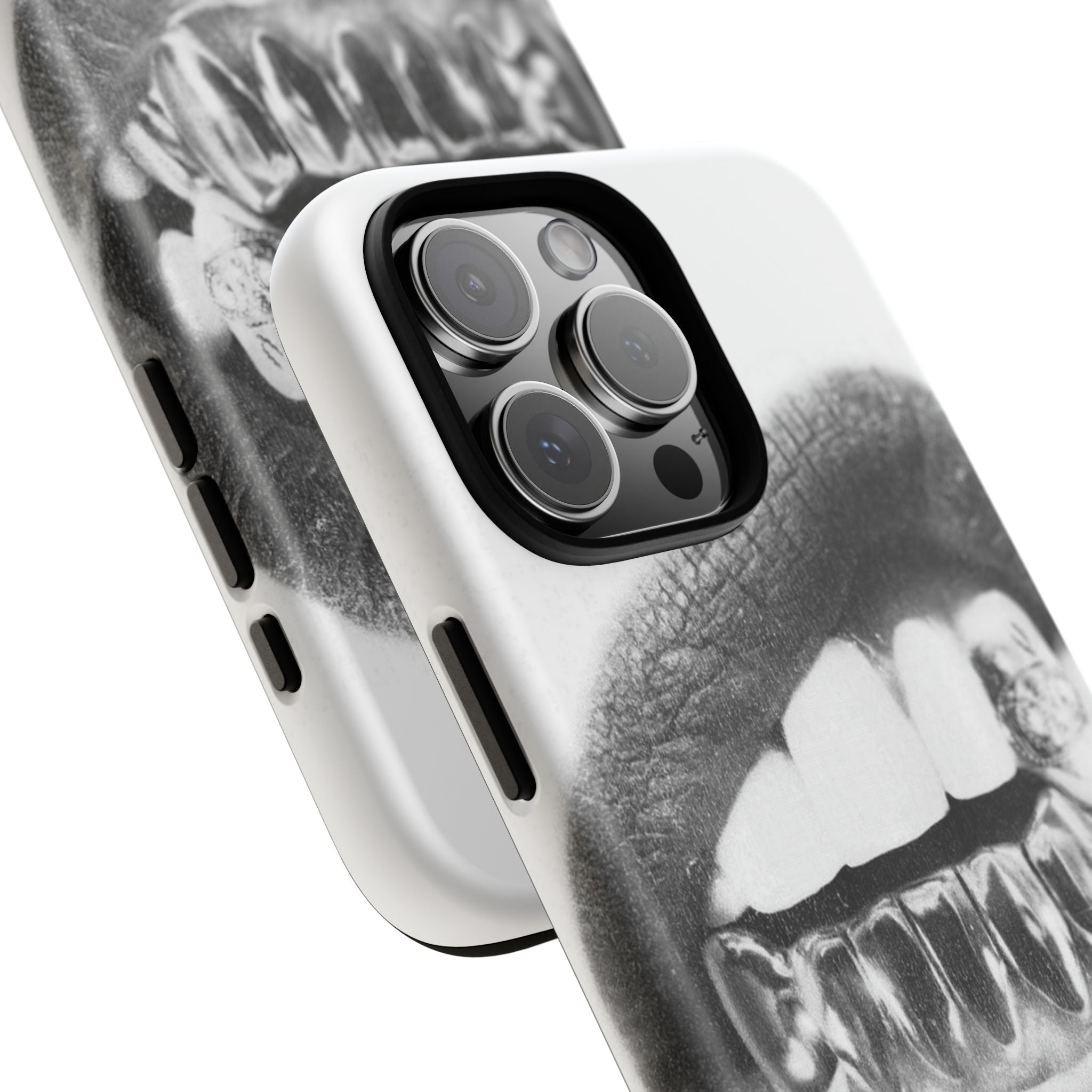 Phone Case — Black & White Grillz Lips Design