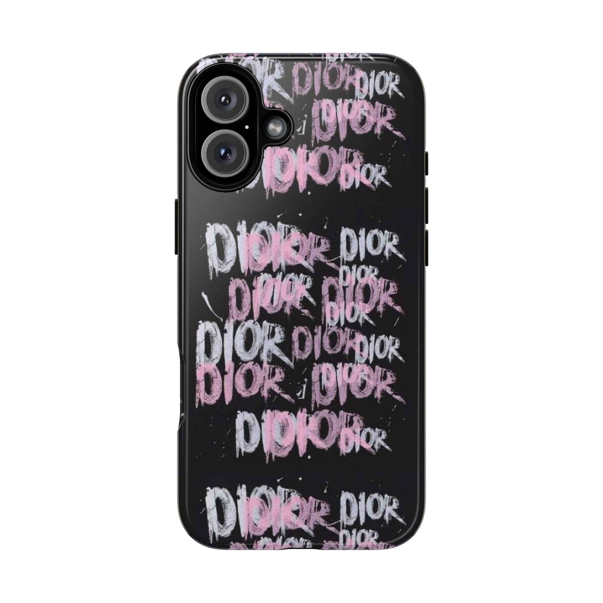 Phone Case — Pink Graffiti 'DIOR' Printify