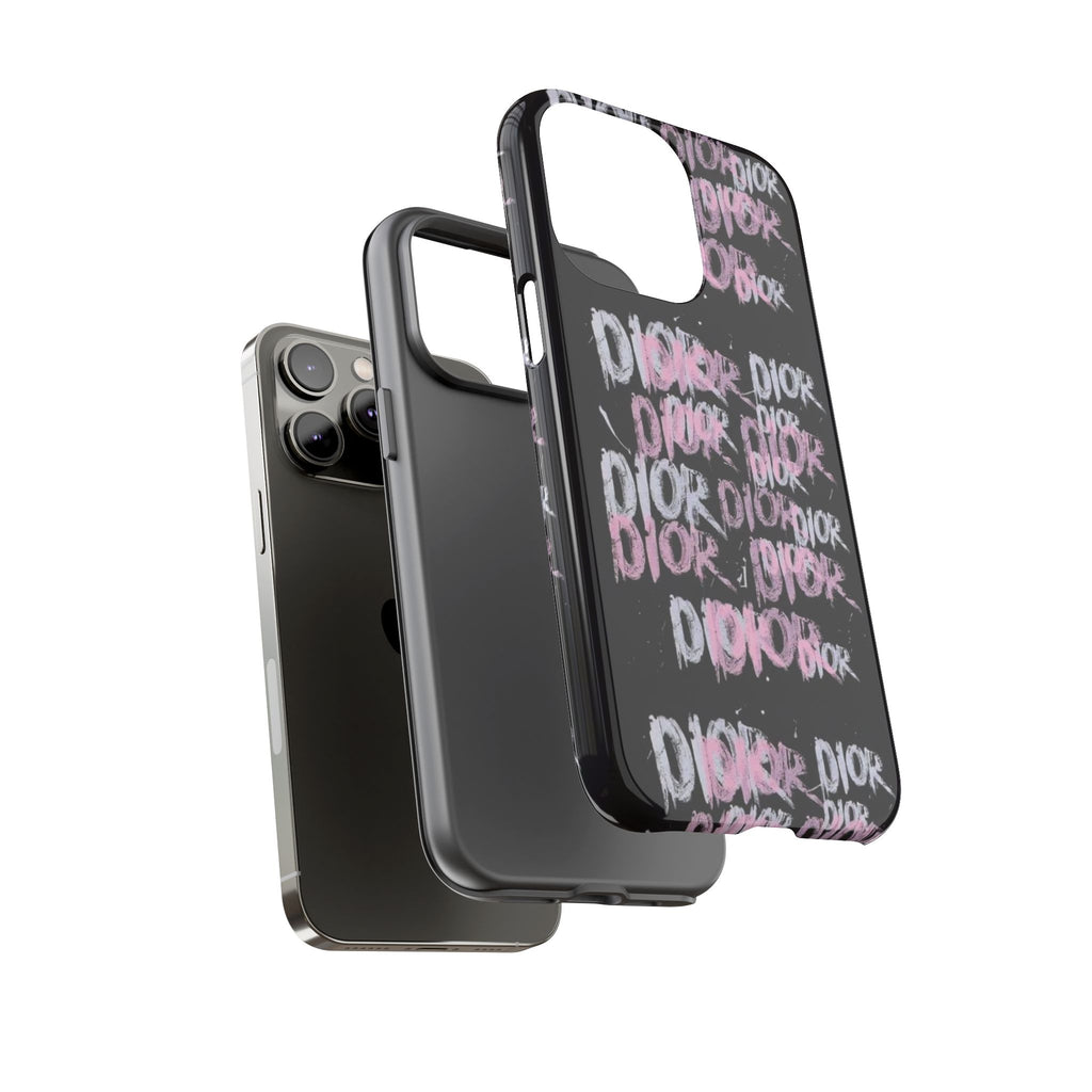 Phone Case — Pink Graffiti 'DIOR' Printify