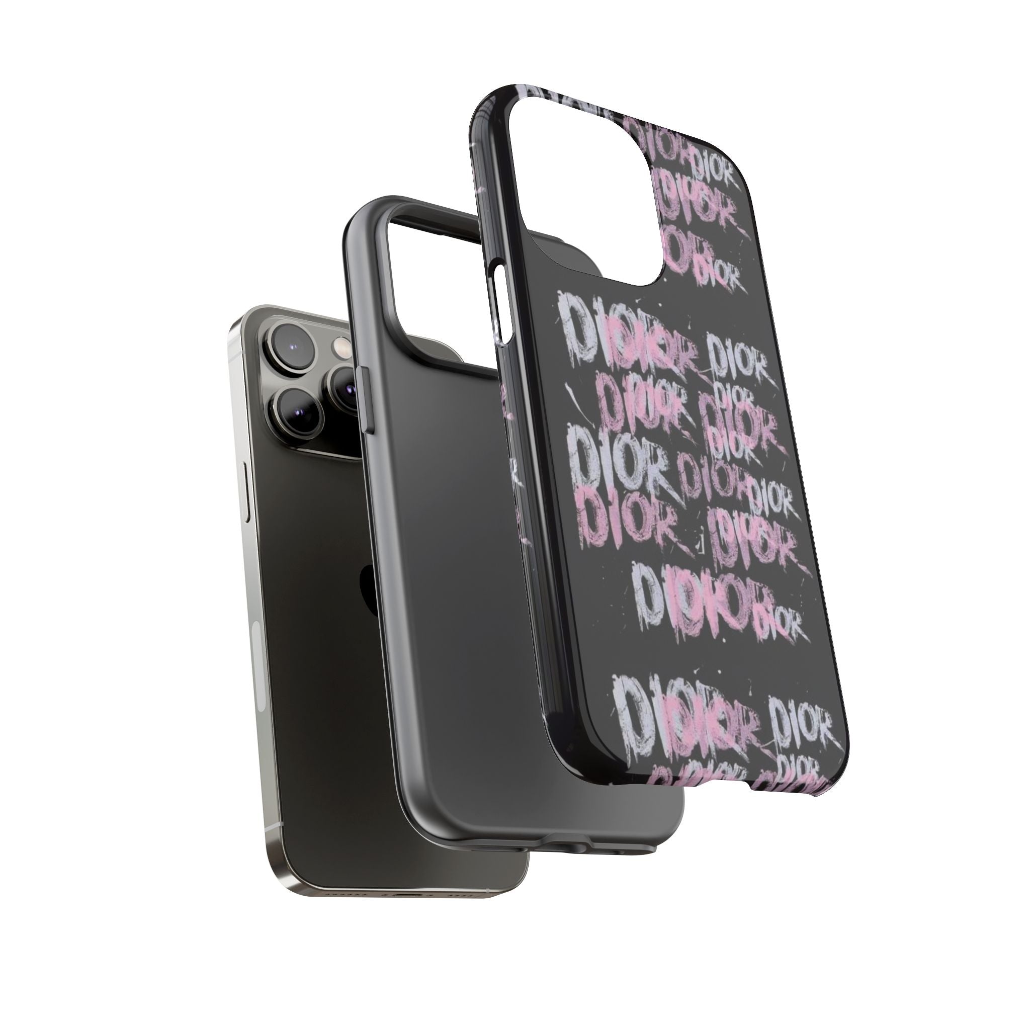 Phone Case — Pink Graffiti 'DIOR' Printify