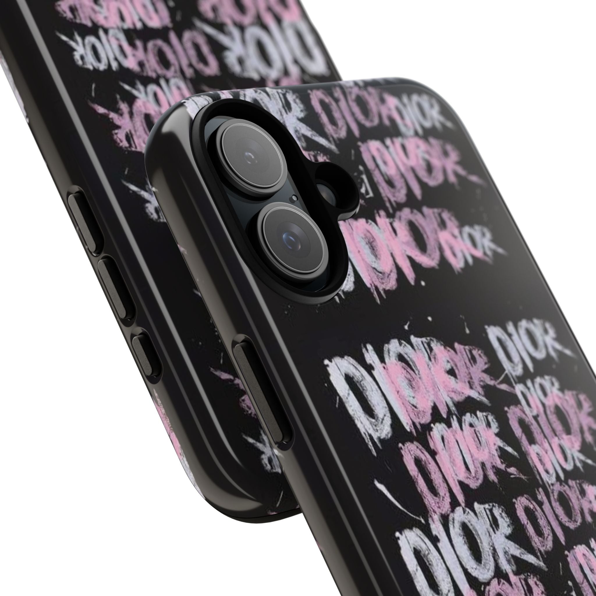 Phone Case — Pink Graffiti 'DIOR' Printify