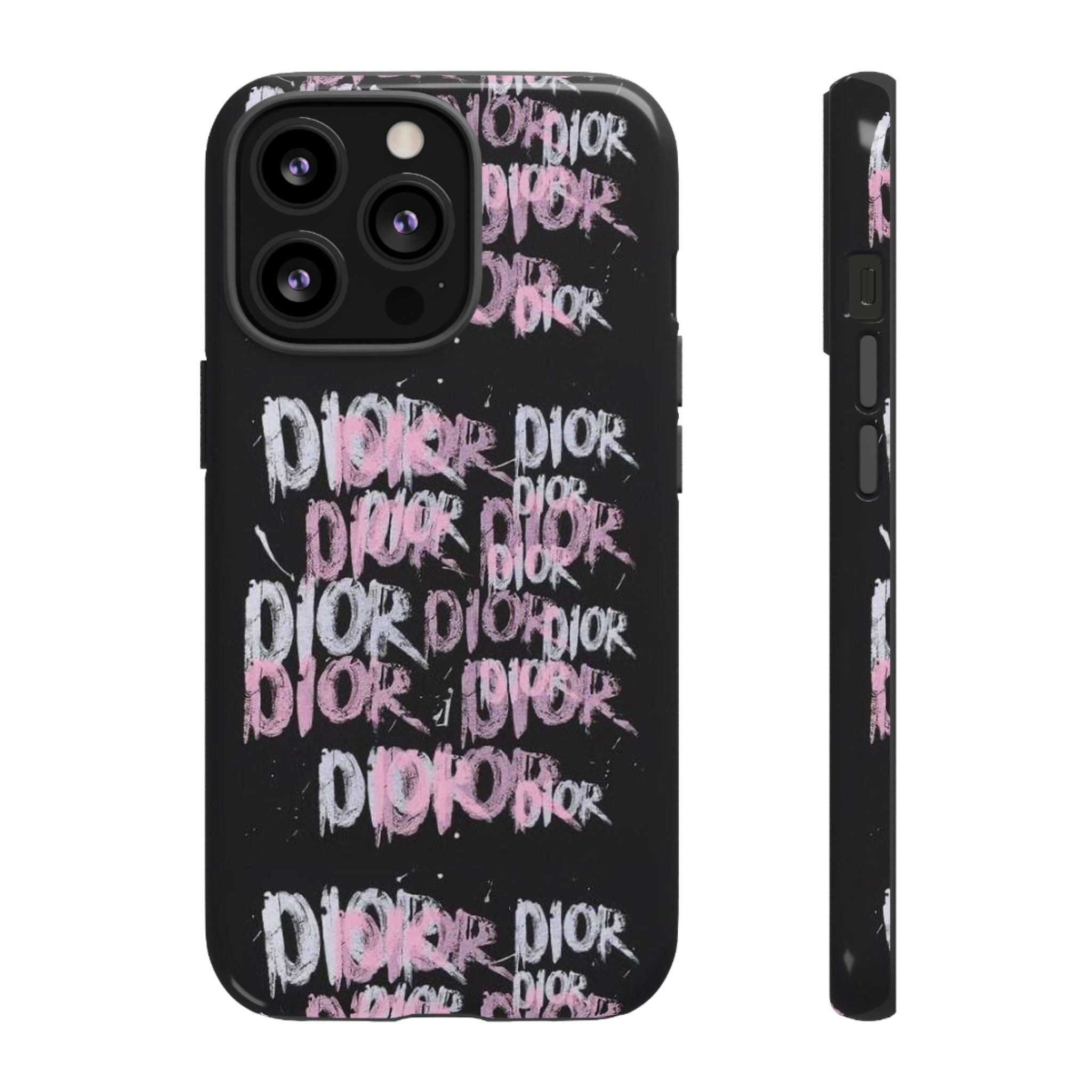 Phone Case — Pink Graffiti 'DIOR' Printify