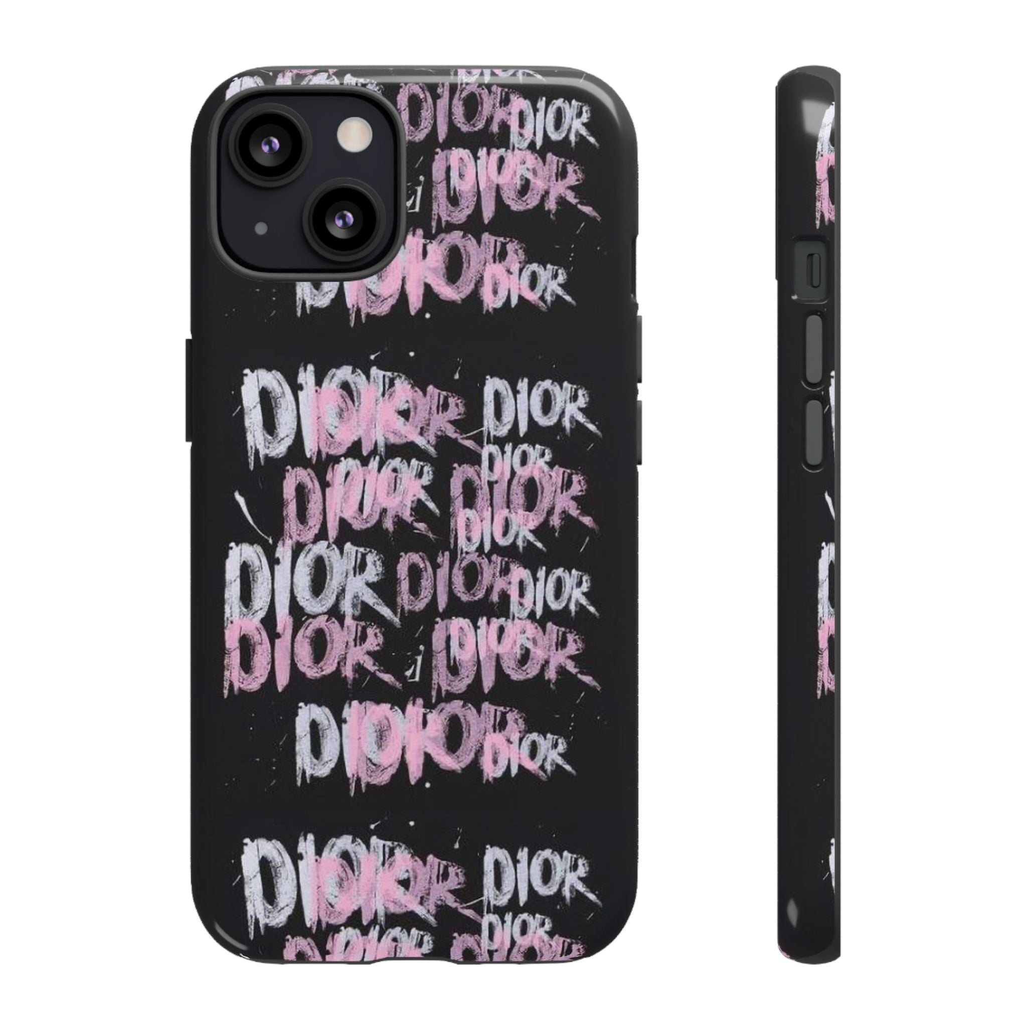 Phone Case — Pink Graffiti 'DIOR' Printify