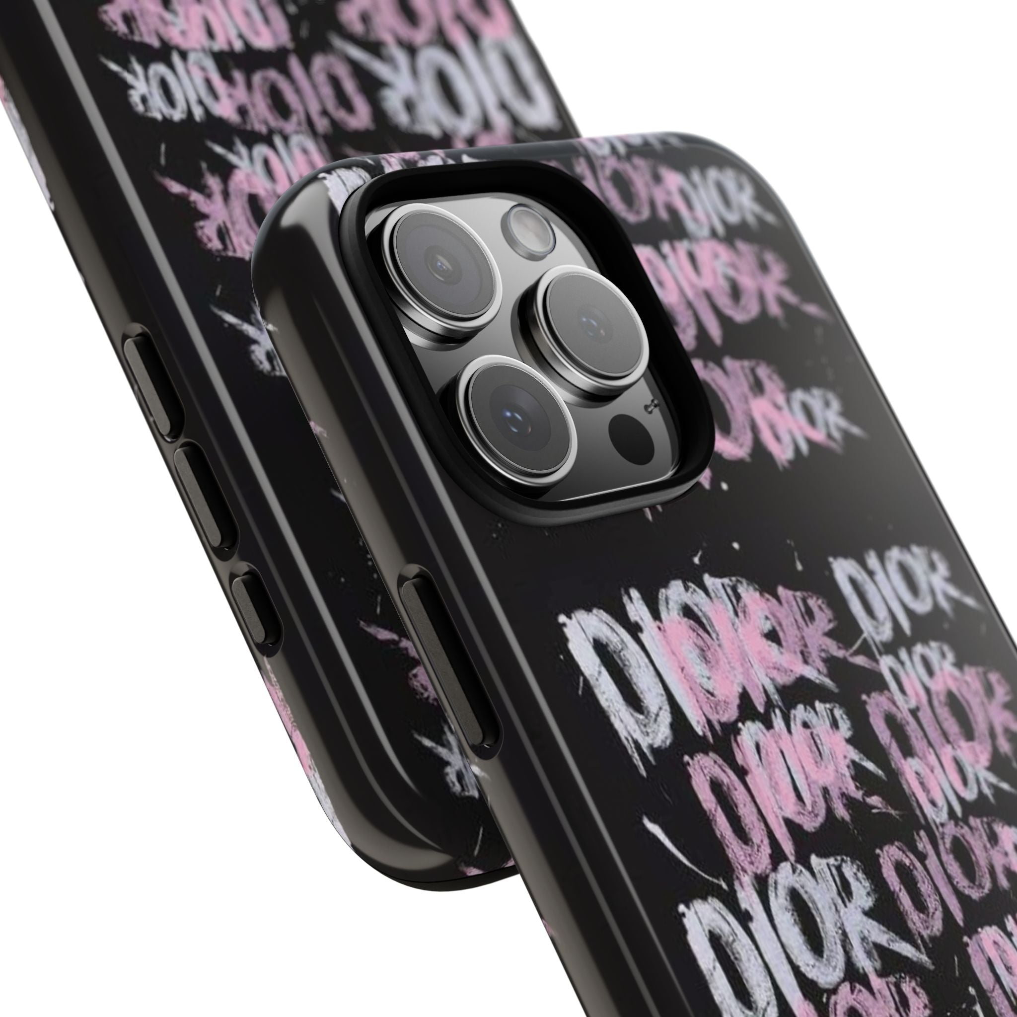 Phone Case — Pink Graffiti 'DIOR' Printify