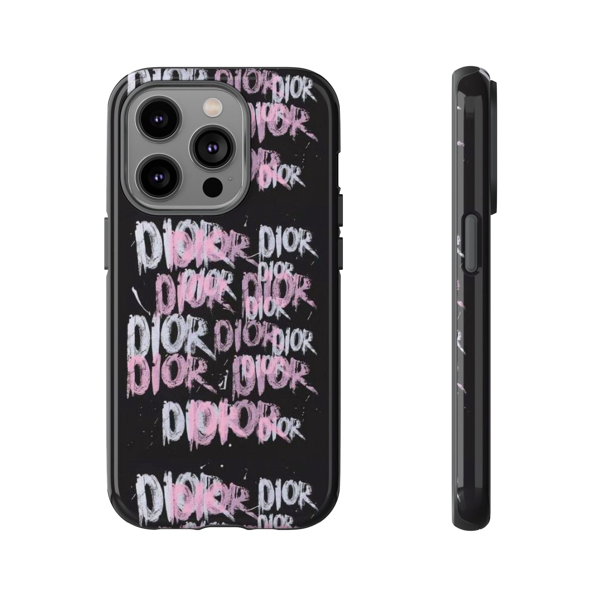 Phone Case — Pink Graffiti 'DIOR' Printify